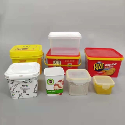 Forma rectangular de los tamaños múltiples del barril plástico de la categoría alimenticia del uso conveniente