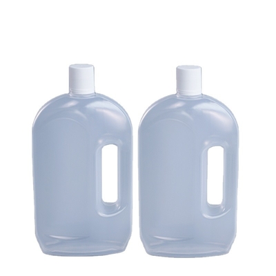 Botella plástica translúcida 750ml del calibre 30m m con la manija