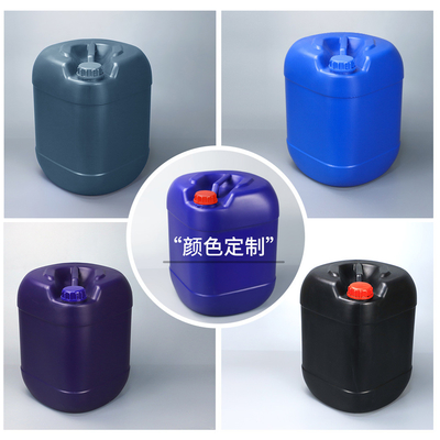 Seal Blue Cubo de plástico HDPE líquido apilable de barril cuadrado de 25 litros