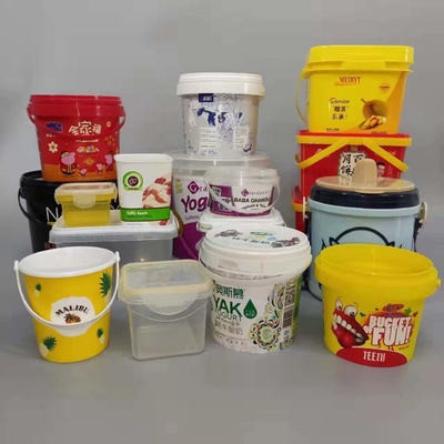 Plástico de la categoría alimenticia cubo de pintura de 20 litros diversos tamaños de los colores con la tapa