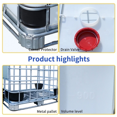 ISO9001 los tanques de almacenamiento químicos del HDPE del cuadrado IBC el 1.2*1*1.5m