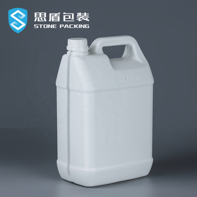 álcali ácido de los envases vacíos 5l de la botella del HDPE del cuadrado 220G resistente