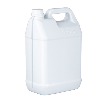 Cuadrado plástico del HDPE blanco de 128 onzas líquidas 5 OEM del cubo 220g del galón