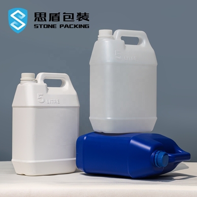 Botella plástica del HDPE químico diario de 35m m tambor plástico 192*125*305m m de 5 litros