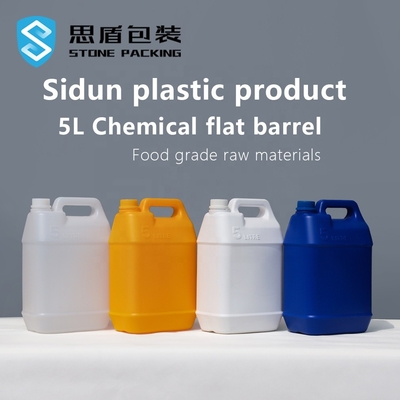 Botella plástica del HDPE químico diario de 35m m tambor plástico 192*125*305m m de 5 litros