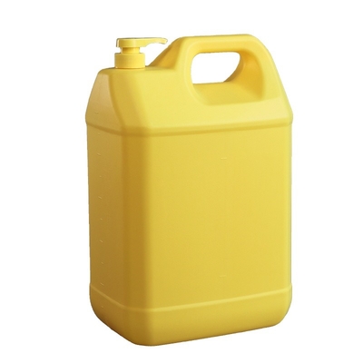 Envases químicos plásticos detergentes amarillos de 1 galón con la bomba 210g