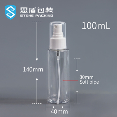 Botella transparente del espray del ANIMAL DOMÉSTICO 100ML de 18m m con la boca 13g