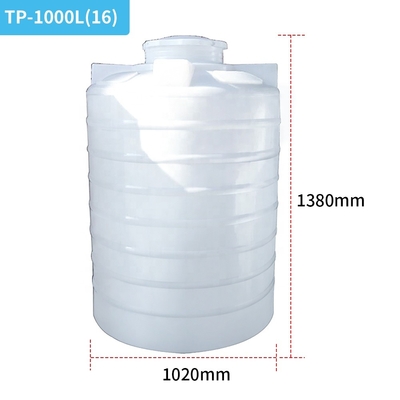 Cilindro del ISO 9001 fuera del almacenamiento del agua diámetro superior 720m m de los 1000 del litro tanques de agua