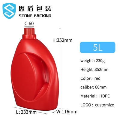 ODM detergente vacío líquido del OEM del calibre 60m m de las botellas de 2L 3L 5L