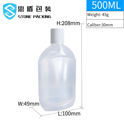 Botella del champú de Matte Translucent 500ml con el tapón de tuerca 45g