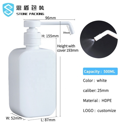 botella plástica del animal doméstico del espray 500ml del HDPE de 25m m con la bomba ISO9001